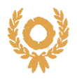 Gold laurel award emblem