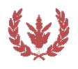 Red laurel award emblem