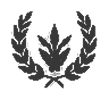 Black laurel award emblem